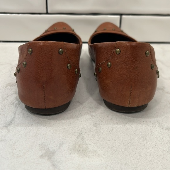 Korks Kork-Ease Cognac Brown Leather Studded ‘Anabel’ Slip On Flats 6.5 / 37 - Picture 6 of 16